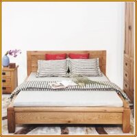 Giường Nhật 02 - Nệm 1m x 2m : Giường Ngủ Gỗ Sồi
