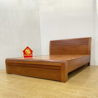 Giường Nhật Vạt Phản Đầu Cong - SP396