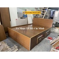 Giường Nhựa [Nhựa Winmax & Vincoplast Cao Cấp] Màu Óc Chó GN001