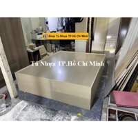 Giường Nhựa [Nhựa Winmax & Vincoplast Cao Cấp] Không Hộc Kéo Màu Gỗ Sồi GN015