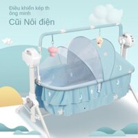 Giường nôi điện cho bé, giường ngủ có thể gập lại, êm ái cho trẻ sơ sinh