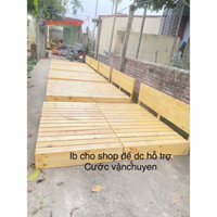 Giường pallet gỗ thông cao 20cm, giường homestay,nhà nghỉ,decor