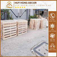 Giường Pallet gỗ thông gập gọn lắp ráp thông minh 1m2 - 1m6 , giường ngủ gỗ thông cao 10cm