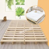 Giường Pallet gỗ thông gập gọn lắp ráp thông minh 1m2 - 1m6 , giường ngủ gỗ thông cao 10cm