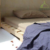 Giường pallet gỗ thông nhập khẩu 1m6 x 2m cao cấp