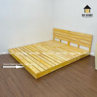 Giường pallet gỗ thông sơn PU cao 12cm hàng đẹp BBHome