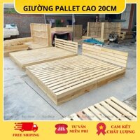 giường pallet gỗ thông từ 1m2x2m ,1m8x2m cao ,20cm/ Huy decor