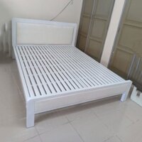 Giường sắt 1 6m ngang 1m6 x 2m mẫu giường sắt đôi lắp ráp giá rẻ HCM - Giường sắt 1m6