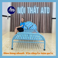 Giường sắt 1m2 Dài 2m màu xanh - màu kem chịu lực tốt - hiện đại giao nhanh hcm