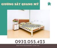 Giường sắt 1m2 hộp vuông giá rẻ HCM