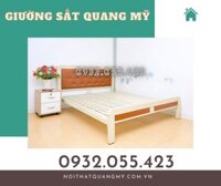 Giường sắt 1m4 hộp màu trắng