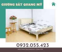 Giường sắt 1m4 hộp vuông giá rẻ HCM