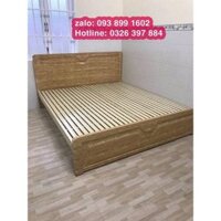 Giường sắt 1m4 x 2m kiểu gỗ