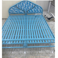 Giường sắt 1m6, 1m8 sơn tĩnh điện sắt dày 5 jem, 3 người nằm thoải mái, giá rẻ tận xưởng HCM, BD, ĐN giao hỏa tốc 2h