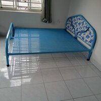 Giường sắt 1m8 xanh sắt sơn tĩnh điện giá rẻ