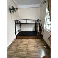Giường sắt 2 tầng 1m2/1m6 hệ cầu thang ngoài có ngăn kéo hộp vuông 40x40