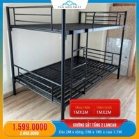 Giường sắt 2 tầng cao cấp Tân Hòa Phát, kích thước 0.8mx0.8m, tháo lắp dễ dàng, miễn phí vận chuyển nội thành HCM