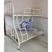 Giường sắt 2 tầng - giường tầng dưới 1m6 tầng trên 1m2