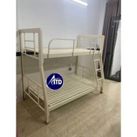 Giường sắt 2 tầng hộp 4x8 kích thước trên 1m4 dưới 1m6 dễ lắp ráp nhanh.