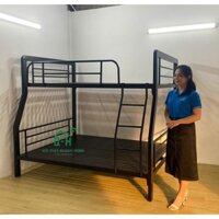 GIƯỜNG SẮT 2 TẦNG SẮT HỘP VUÔNG 4X8 MÀU ĐEN 1M4/1M6 X 2M