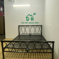 GIƯỜNG SẮT ĐẦU CHỮ X CAO CẤP GIÁ RẺ HCM ( 1M8 X 2M X 30 )