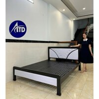 Giường sắt đẹp, giường ngủ 1m4-1m6-1m8, giường cao cấp, sắt hộp vuông dày dặn, giao hàng miễn phí
