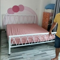 Giường sắt đơn mẫu bi :1m2, 1m4, 1m6, 1m8 x 2m chất lượng, uy tín HCM ( Hàng sẵn - Giao Nhanh )