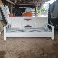 Giường sắt gấp thành ghế hộp vuông cao cấp bọc nệm sang trọng giá rẻ - Giường sắt gấp