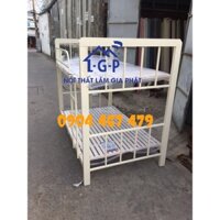 Giường sắt giường 2 tầng mới rộng 1m2x1m2 dài 2m lọt lòng giá rẻ