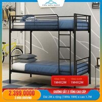Giường sắt hai tầng 1m4x1m4x2m cao cấp - Nội Thất Tân Hoà Phát