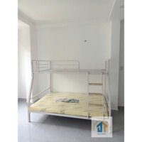 Giường sắt hai tầng sắt 4x4 giá cực sốc  kích thước Trên 1m dưới 1m2 màu trắng  - Nội Thất Đại Thành