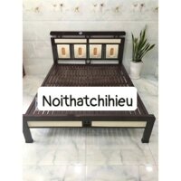 Giường sắt kiểu gỗ 1m6 x 2m