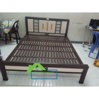 Giường sắt kiểu gỗ 1m6 x 2m