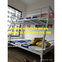 Giường sắt lệch tầng 1m2, Giường sắt tầng ( Có video sp)