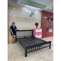 Giường sắt mỹ nghệ Đại Thành 1M6X2M, tháo lắp dễ dàng, miễn phí vận chuyển nội thành Hà Nội