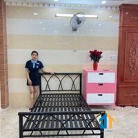 Giường sắt szie 1m2x2m giá rẻ kiểu đan chéo