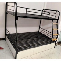 Giường sắt tầng tròn có ngăn kéo 1m4/1m2