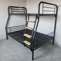 Giường sắt tầng tròn trên 1m dưới 1m2 màu đen tại Hà Nội