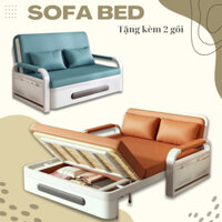 Giường Sofa Đa Năng Chất Liệu Vải Lanh, Ghế Sofa Kéo Thành Giường Tiết Kiệm Không Gian-Tặng 2 Gối