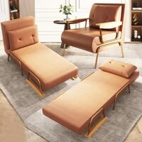 Giường Sofa Đơn, Giường Gấp Gọn Thông Minh Bọc Da Sang Trọng Hiện Đại, Ghế Sofa Đơn Cao Cấp Phong Cách Bắc Âu 80cm M140