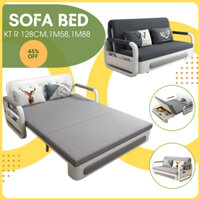Giường sofa gấp gọn có ngăn chứa đồ T525 cao cấp,Ghế sofa giường thông minh khung thép chắc chắn KT R1M28,1M58,1M88X1M9