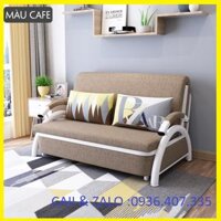 Giường Sofa Gấp Gọn Kiểu Dáng Hàn Quốc, Ghế Sofa, Giường Xếp, Giường Ngủ Đa Năng 2 Trong 1, Sofa Giường Thông Minh - Màu KaKi - 1m30 x 1m95