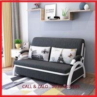 Giường Sofa Gấp Gọn Kiểu Dáng Hàn Quốc, Ghế Sofa, Giường Xếp, Giường Ngủ Đa Năng 2 Trong 1, Sofa Giường Thông Minh - Màu xám - 1m30 x 1m95