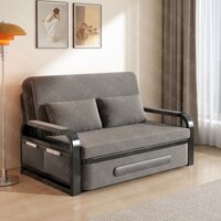 Giường sofa gấp gọn T495 bọc vải nano cap cấp, Ghế sofa giường thông minh có ngăn chứa đồ, KT 82,1m28,1m58cm x d 1m9
