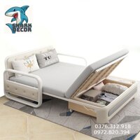 Giường sofa gấp gọn thành ghế sofa, ghế sofa giường có ngăn chứa đồ kích thước 1m5*1m9
