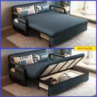 Giường sofa gấp gọn thành ghế sofa. Giường ngủ sofa có ngăn chứa đồ tiện ích. Ghế sofa giường thông minh tặng kèm 2 gối.