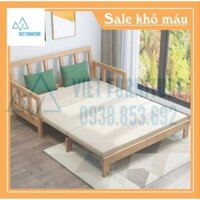 Giường Sofa Gấp Gọn Thông Minh Hai Trong Một - Giường Sofa Đa Năng - Giường Gỗ Gấp Gọn (Tặng kèm đệm và gối)