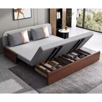 Giường Sofa gỗ tần bì cao cấp 1m2 khung gầm sắt, giường sofa 1m2  gỗ tự nhiên siêu bền đệm bông ép, bảo hành 3 năm