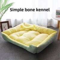 Giường Sofa hình vuông ấm áp mùa thu đông, Thảm lót chó có thể tháo rời mềm mại, Thảm lót giường cho chó mèo nhỏ cỡ lớn vừa