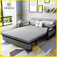 Giường sofa, Sofa Đa Năng Gấp Gọn Giường sofa Khung Sắt Sơn tĩnh Điện, Giường Thông Minh Có Ngăn Chứa Đồ KT 1,58m x 1.9m